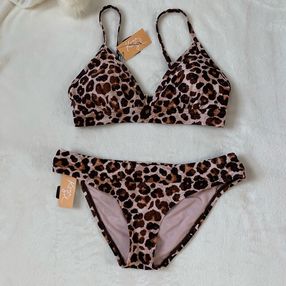Target Other - Kona Sol bikini set Animal print Sz. Small